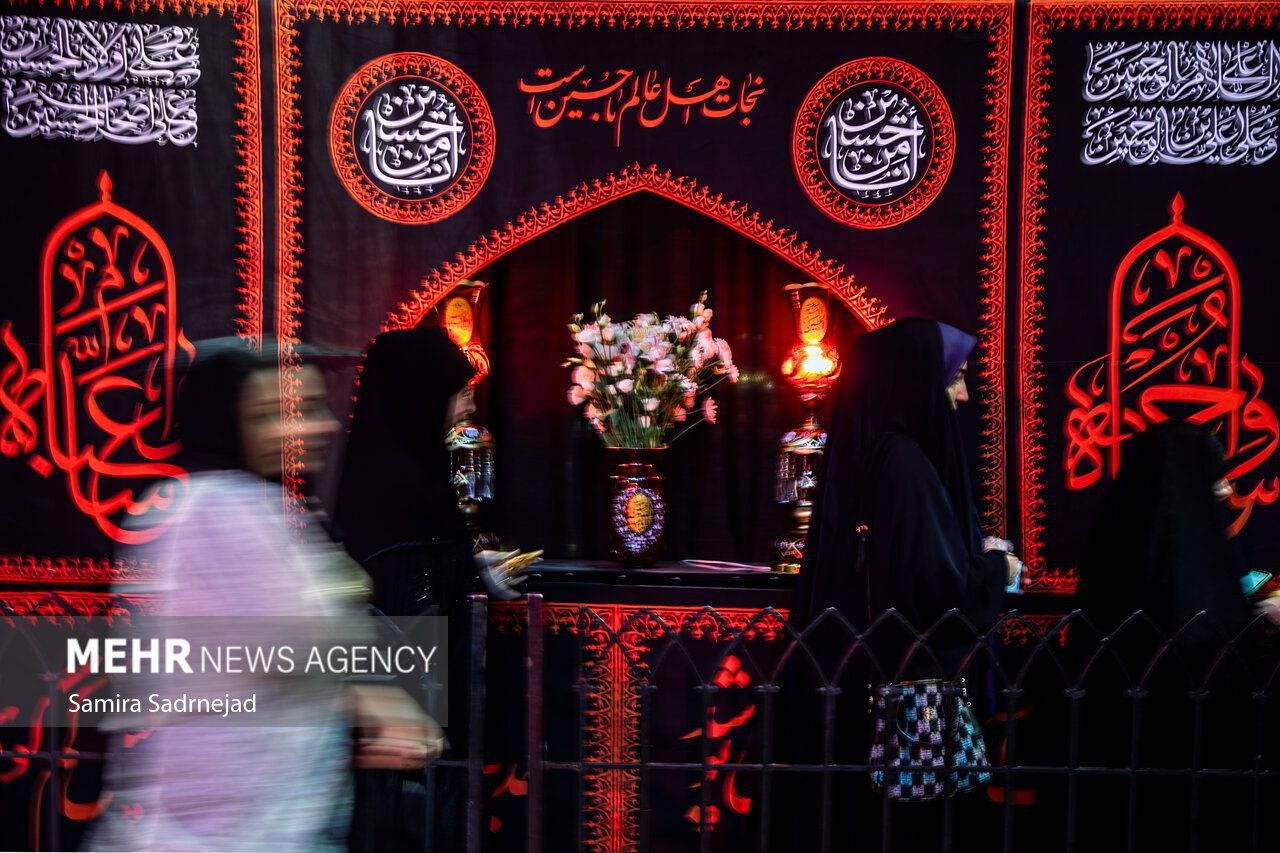  عزاداری شب هفتم محرم در هیئت «ریحانه النبی»  