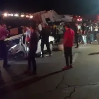 مصدومیت ۸ نفر در تصادف زنجیره‌ای آزادراه تهران-ساوه