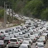 ترافیک سنگین در محور چالوس