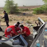 تصادف زنجیره‌ای در محور شوش - اندیمشک با ٧ مصدوم و ۲ فوتی