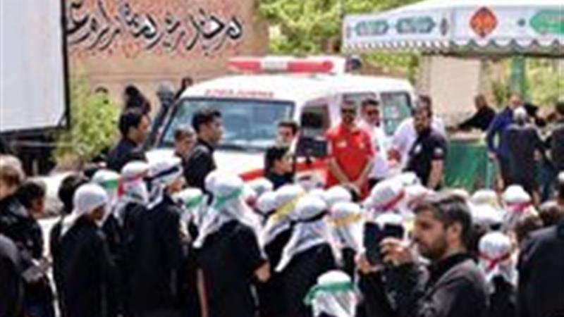 خدماتدهی ۳۱۰ امدادگر جمعیت هلال احمر خراسان جنوبی در روز عاشورا