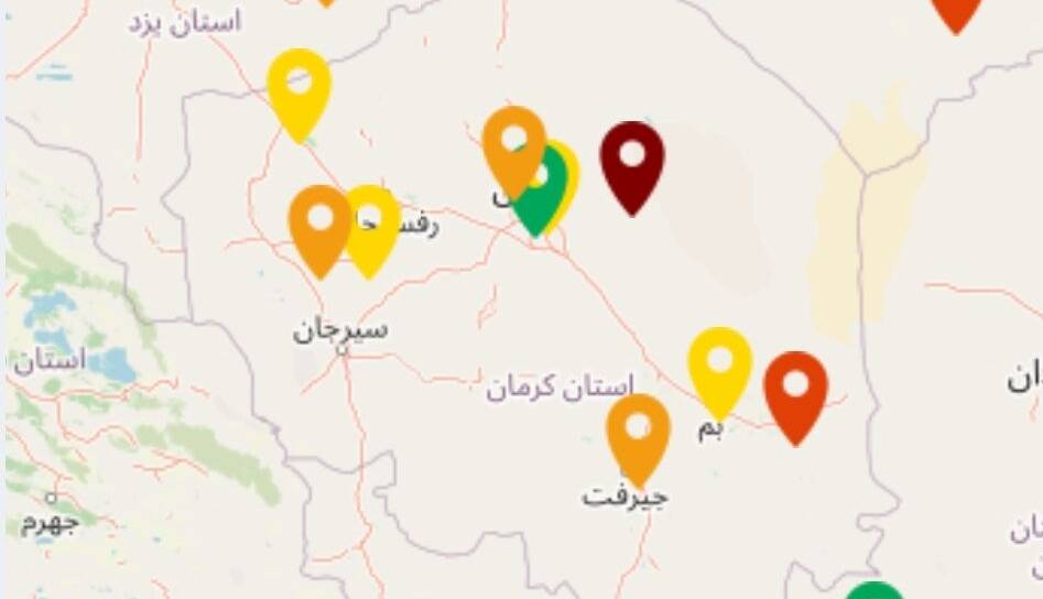 کیفیت هوای شهداد کرمان در وضعیت خطرناک قرار گرفت