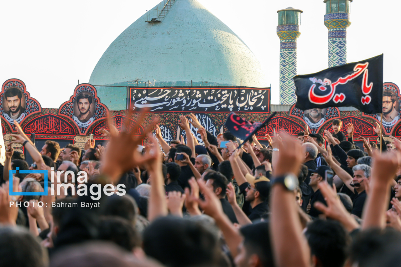 عکس/ اجتماع عزاداران حسینیه اعظم زنجان در «یوم العباس»