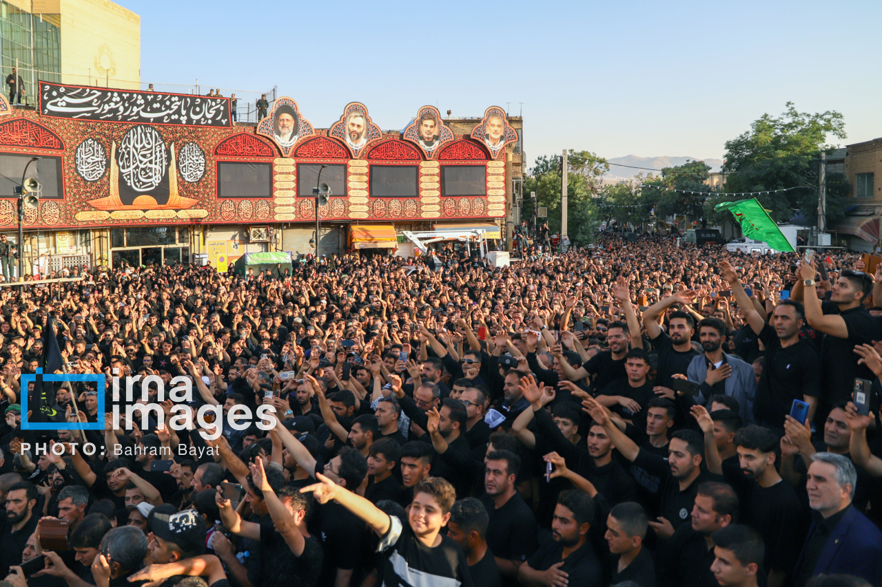 عکس/ اجتماع عزاداران حسینیه اعظم زنجان در «یوم العباس»
