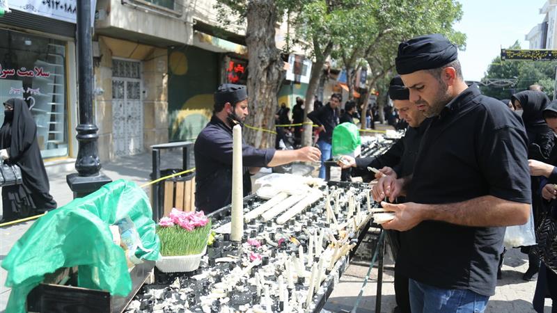 آیین شمعگردانی تاسوعای حسینی در اردبیل آغاز شد