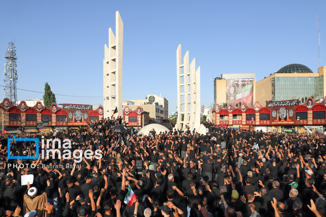 عکس/ اجتماع عزاداران حسینیه اعظم زنجان در «یوم العباس»