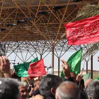 سوگواری زائران حسینی در مرز مهران