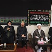 حضور رئیس دفتر رئیس جمهور در مراسم عزاداری بیوت مراجع تقلید در قم