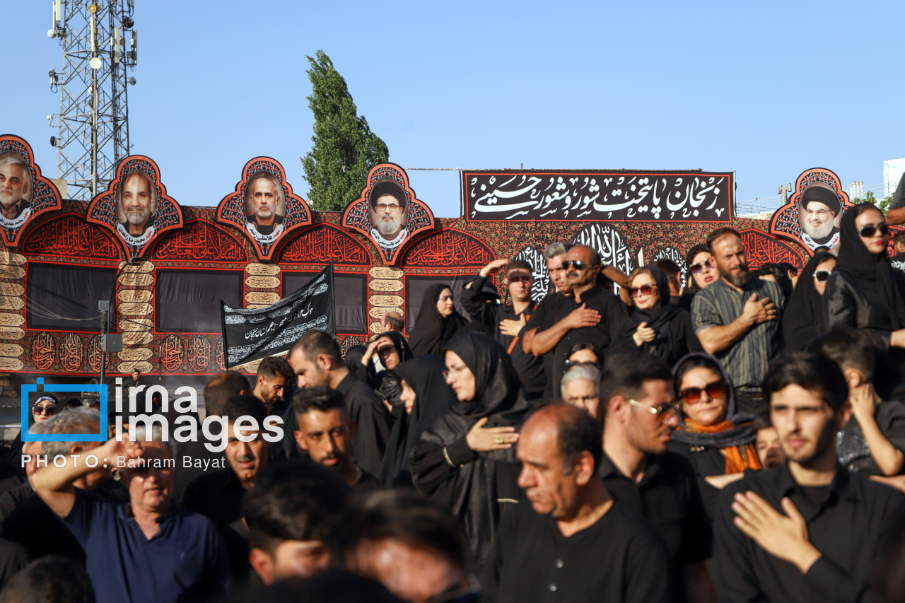 عکس/ اجتماع عزاداران حسینیه اعظم زنجان در «یوم العباس»