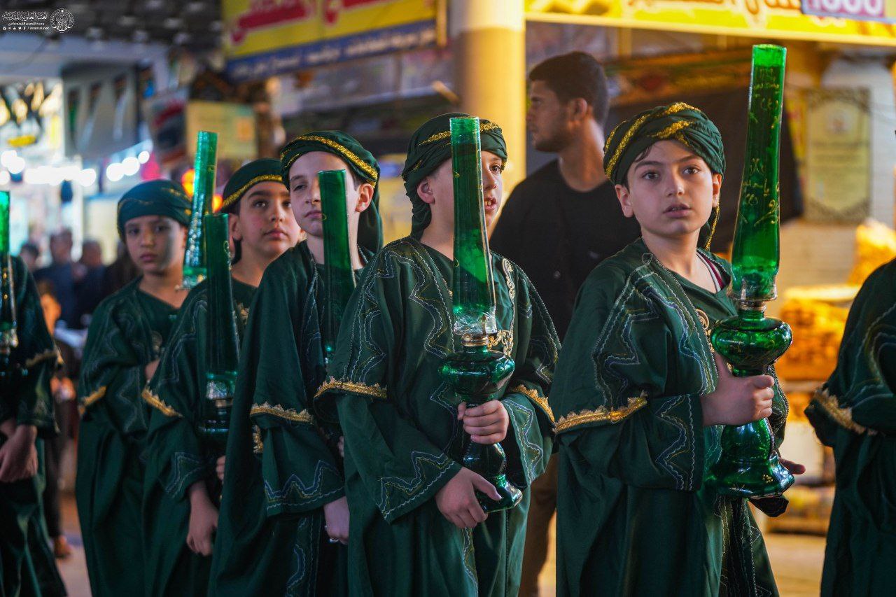 عزاداری نوجوانان شهر نجف‌اشرف به یاد حضرت قاسم بن الحسن(ع)