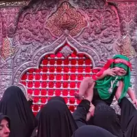 عکس/ یک فریم خاص از ظهر عاشورا کنار مضجع نورانی حضرت سیدالشهدا