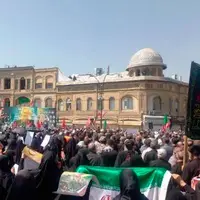 تشییع باشکوه پیکر شهید «عباس حیدری» در همدان