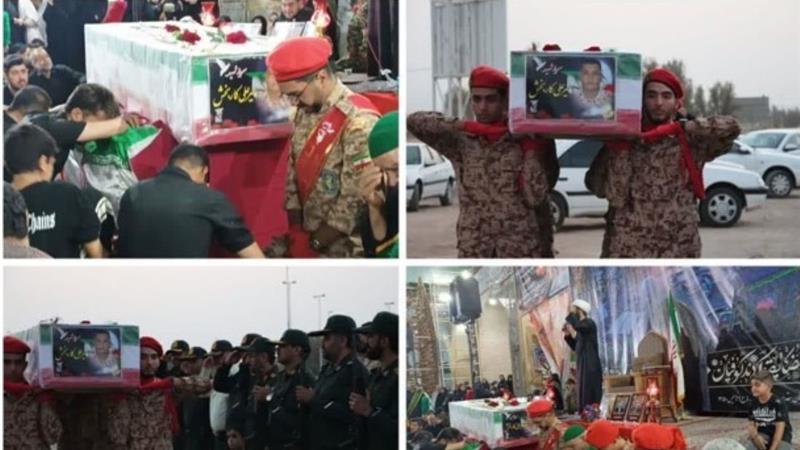 پیکر مطهر شهید امیرعلی کاربخش در بافق یزد تشییع شد
