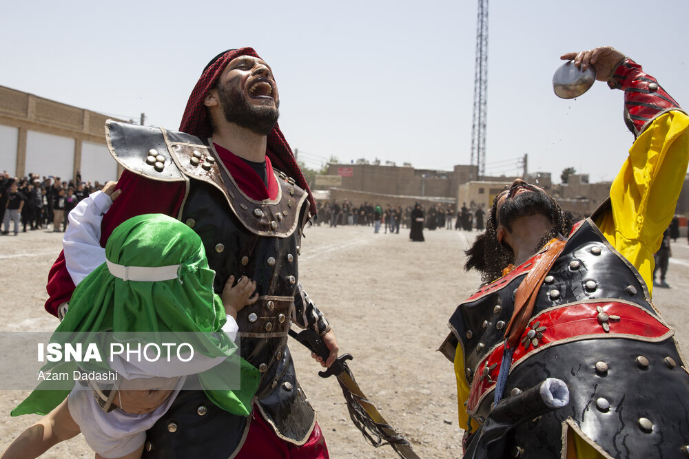مراسم سنتی خیمه‌سوزان ظهر عاشورا در قزوین