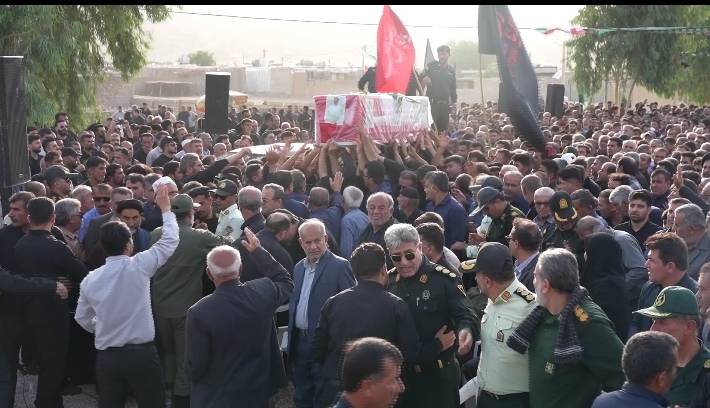 تشییع پیکر مطهر شهید خادمی در شهرستان باغملک