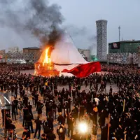 عکس/ خیمهسوزان عصر عاشورا در میدان امام حسین (ع)