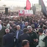  تشییع پیکر مطهر شهید خادمی در شهرستان باغملک