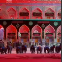 شستشوی صحن مطهر حرم سیدالشهدا بعد از روز عاشورا