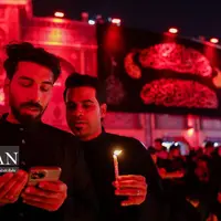 عکس/ شام غریبان حسینی (ع) در بین‌الحرمین