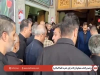 حضور پزشکیان در مراسم بزرگداشت شهدای قرارگاه مرکزی حضرت خاتم الانبیا