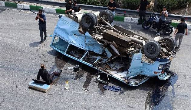 عکس/ حادثه رانندگی در بزرگراه شهید چراغچی مشهد
