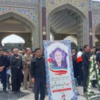 پیکر جانباز ۷۰ درصد دفاع مقدس در مشهد تشییع شد