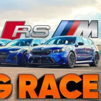 درگ جذاب بی‌ام‌و M5 با آئودی RS6، پورشه پانامرا توربو S و مرسدس S63