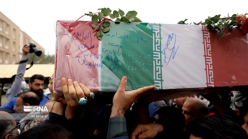 بدرقه شهید مدافع وطن به سوی بهشت جاودان در نظرآباد