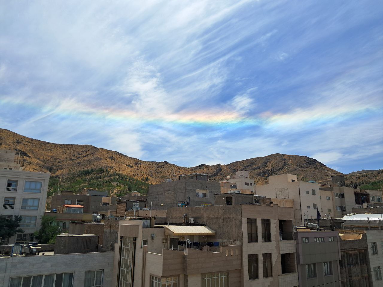 شکست نور در آسمان مناطق مختلف مشهد