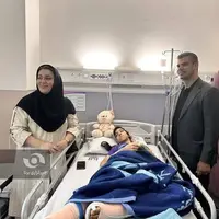 عیادت ساعی از دختر تکواندوکاری که در حملات رژیم صهیونی مجروح شده بود
