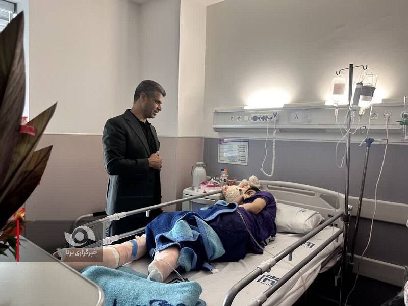 عیادت ساعی از دختر تکواندوکاری که در حملات رژیم صهیونی مجروح شده بود