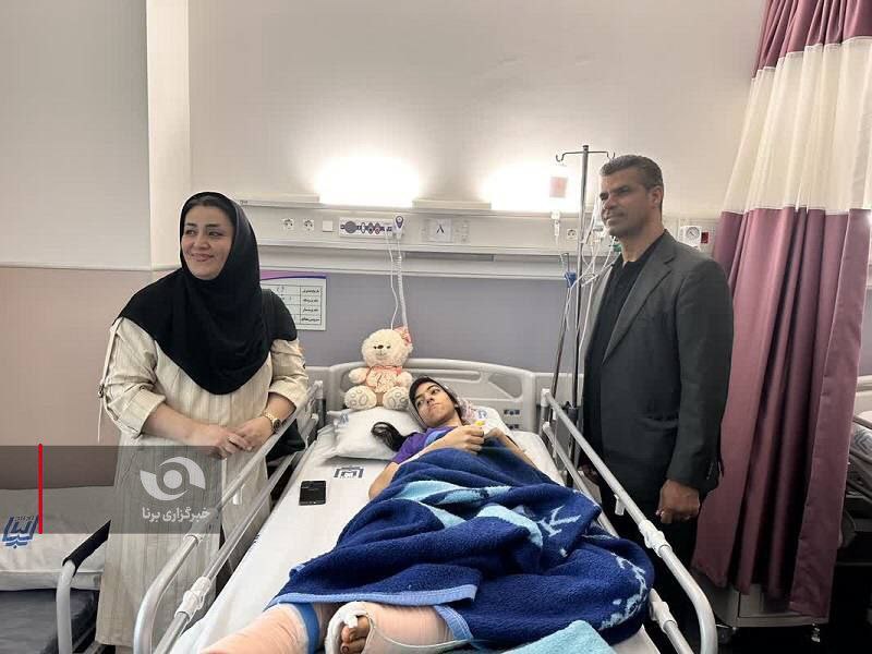 عیادت ساعی از دختر تکواندوکاری که در حملات رژیم صهیونی مجروح شده بود