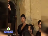 حضور شهید حسین جعفرنیا در مراسم عزاداری اباعبدالله (ع)