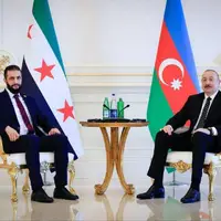 عکس/ دیدار جولانی با رئیس‌جمهور آذربایجان