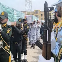 مراسم تشییع پیکر 3 شهید فراجا در چابهار برگزار شد