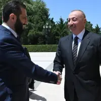دیدار جولانی با علی‌اف در آذربایجان