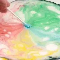آزمایش پخش رنگ قطره رنگین کمان