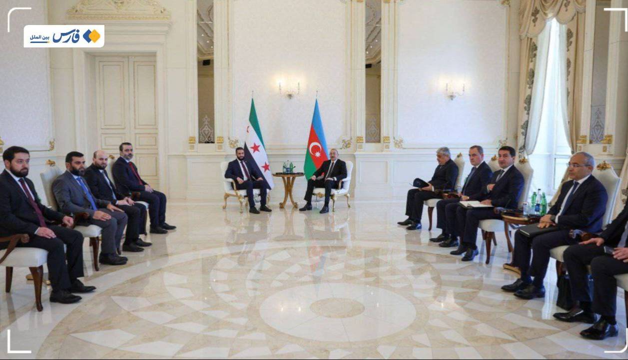 دیدار جولانی با علی‌اف در آذربایجان