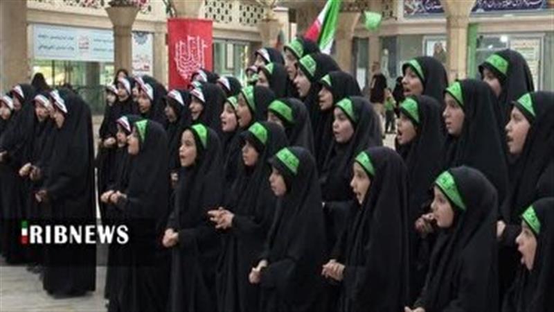 اجرای سرود دختران قمی به مناسبت روز عفاف و حجاب