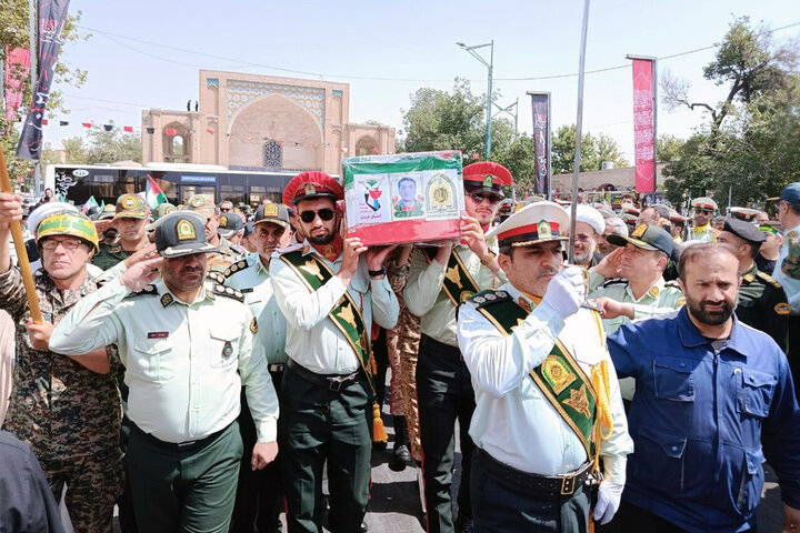 تشییع پیکر مطهر شهید انتظامی گلستان در خانببین