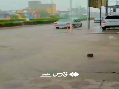 آبگرفتگی معابر در شهرستان خفر