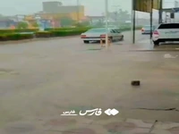 آبگرفتگی معابر در شهرستان خفر