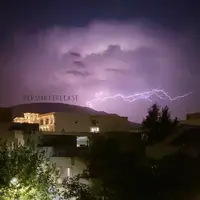 تصویری از رعد و برق دیشب کرج 