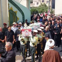  تشییع و خاکسپاری پیکر شهید توحید مهرپور در رودبار
