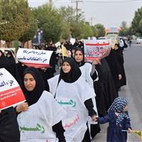 راهپیمایی بانوان بهاباد یزد در حمایت از ولایت و مرجعیت