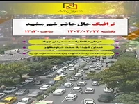 وضعیت ترافیک در مشهد