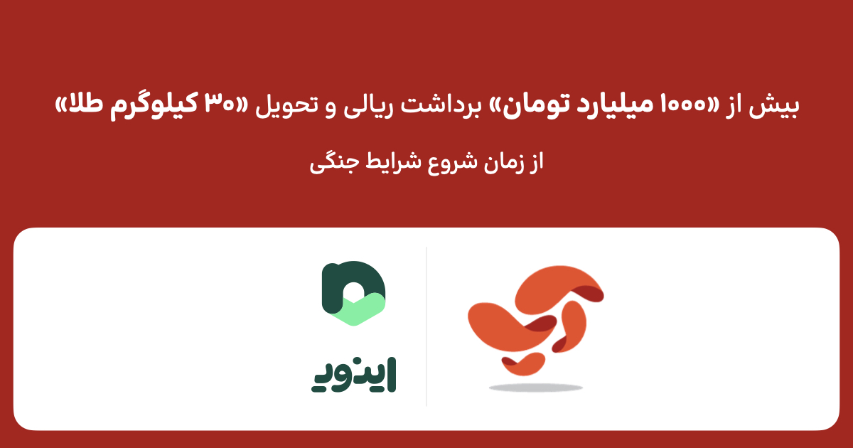 تحویل بیش از 30 کیلوگرم طلا و 1000 میلیارد تومان برداشت ریالی به کاربران اپلیکیشن آپ، از شروع شرایط جنگی