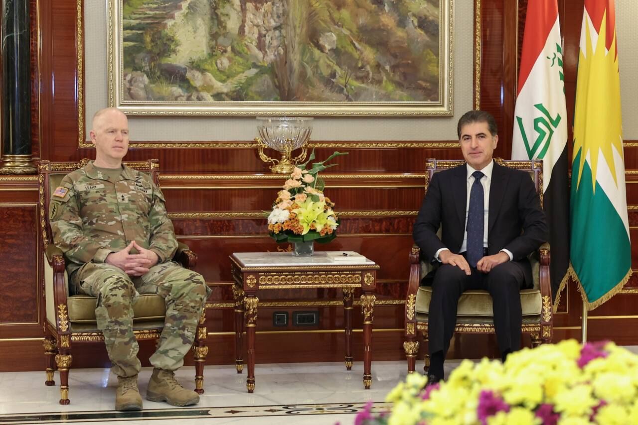 دیدار نیچروان بارزانی با فرمانده ائتلاف آمریکایی در عراق و سوریه