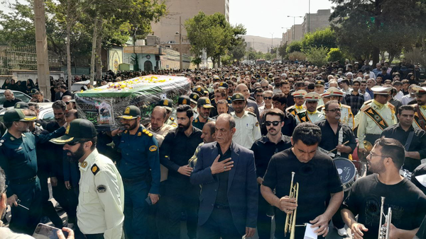تشییع پیکر شهید امنیت در نهاوند