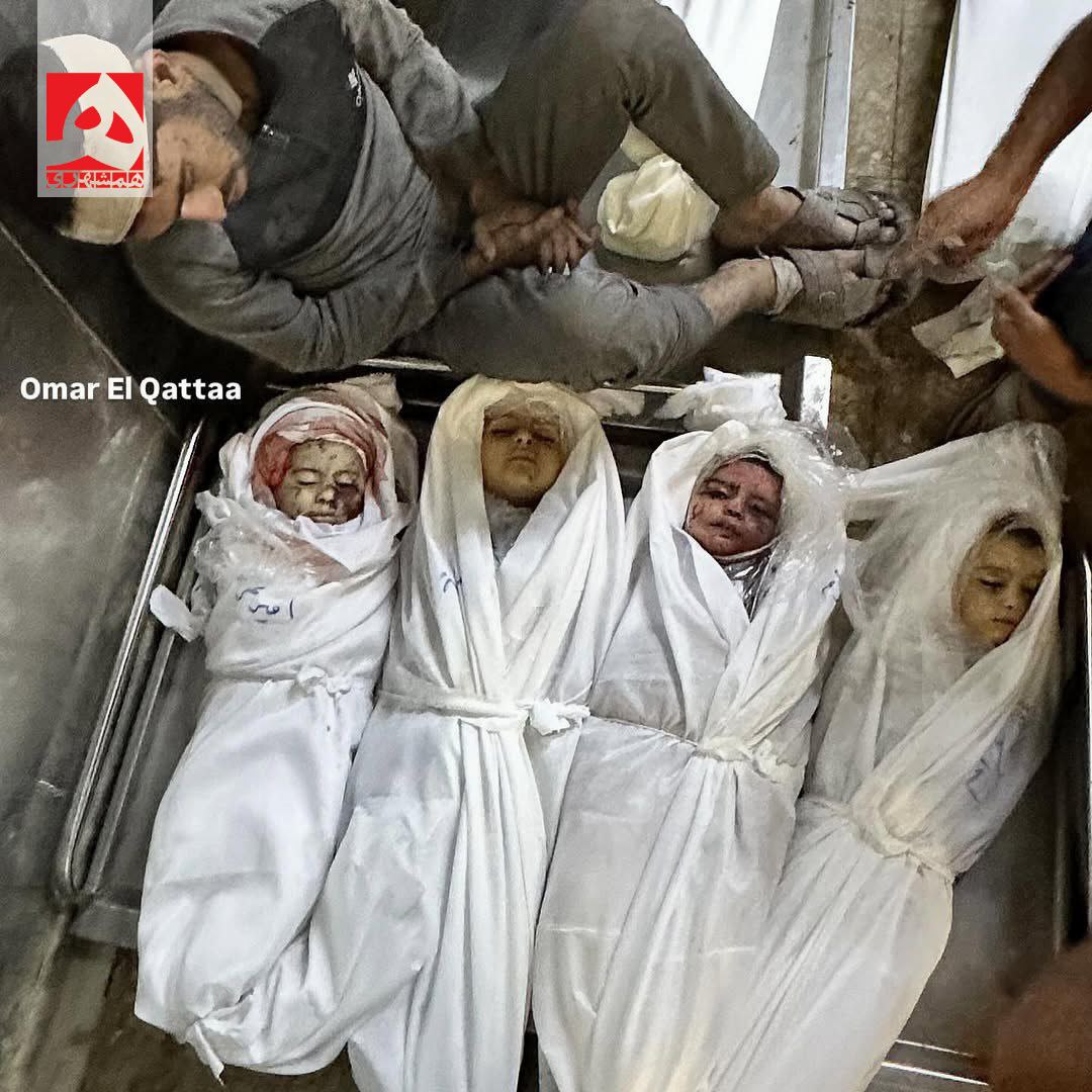 عکس/ یک موشک اسرائیلی جان چهار کودک فلسطینی را گرفت